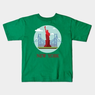 New York City NYC Manhattan I Love NYC Visitor Tourist Travellers Tee Kids T-Shirt